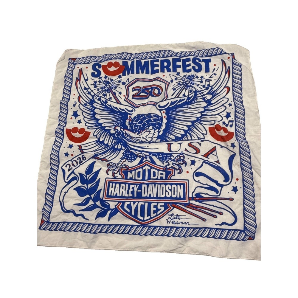 Milwaukee Harley Davidson Summerfest 2026 America 250th Luke Wessman Bandana